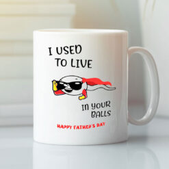 Funny Dad Mug I Used To Live In Your Balls
