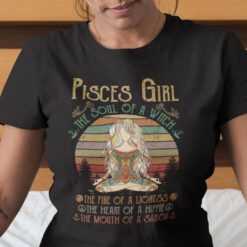 Yoga Pisces Girl Shirt The Soul Of A Witch Vintage
