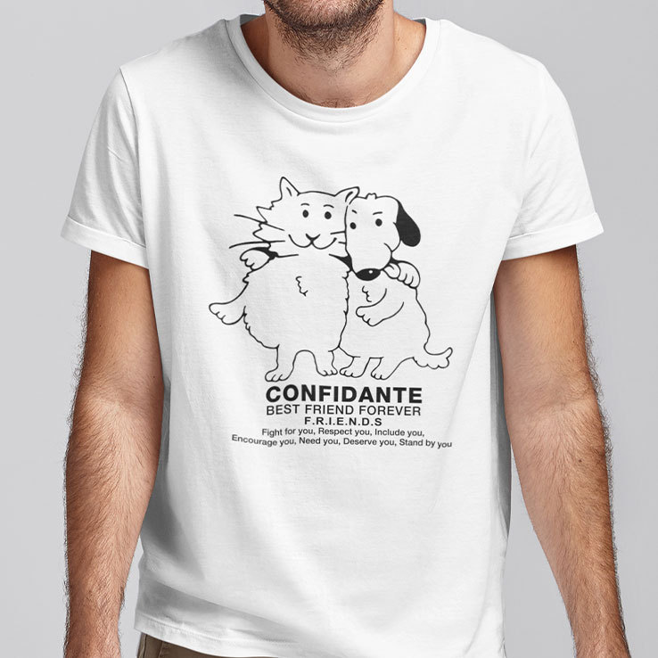 Confidante-Best-Friend-Forever-Cat-And-Dog-TShirt