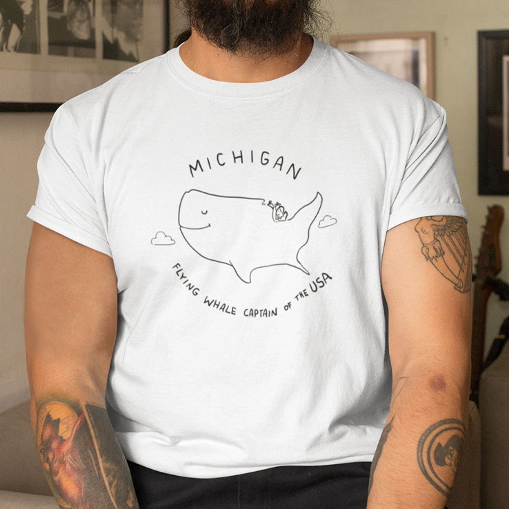 Michigan-Flying-Whale-Captain-Of-The-USA-TShirt