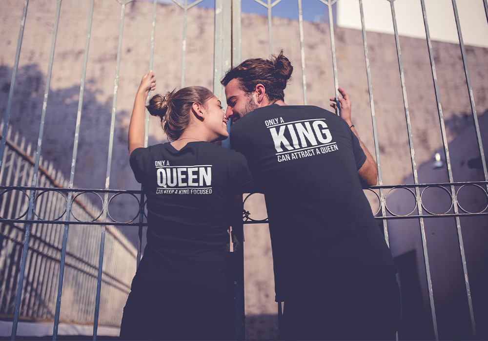 Only A Queen Can Keep A King Focused Matching Tee