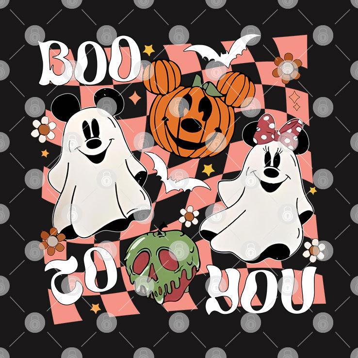 Ghost Mickey Minnie Disney Halloween Shirt png