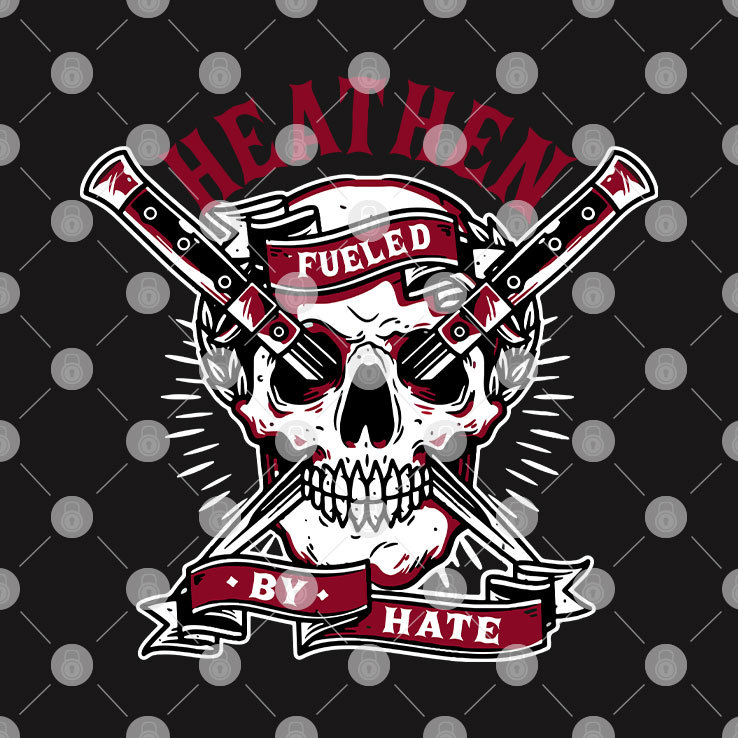 Skull Heathen Fueled By Hate Shirt png